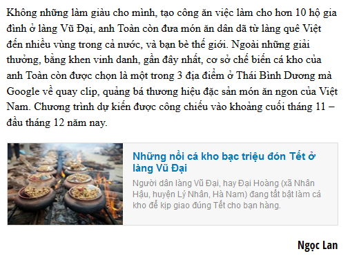 Anh Nguyễn Bá Toàn sẽ làm thay đổi bộ mặt làng quê Vũ Đại - đem lại cuộc sống đầy đủ và danh tiếng cho các nghệ nhân của làng Vũ Đại