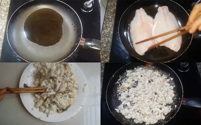 Rán cá để thịt cá chắc hơn