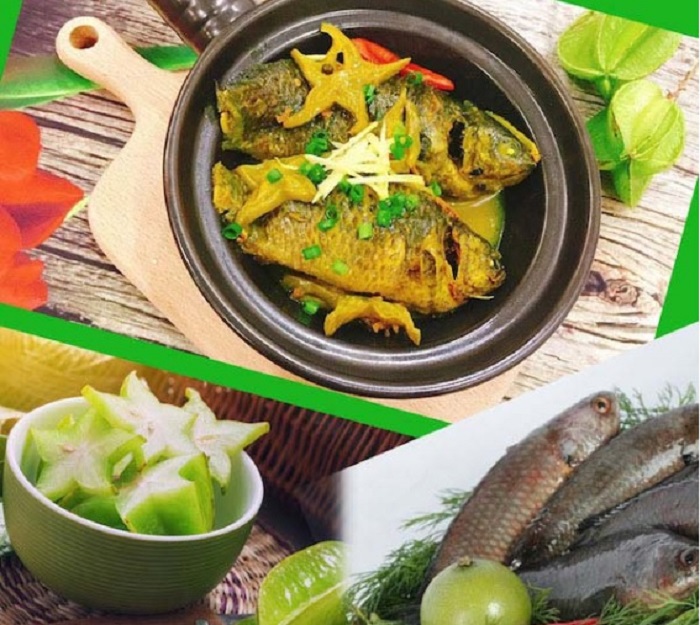 Nguyên liệu chuẩn bị để chế biến món cá kho khế nồi đất