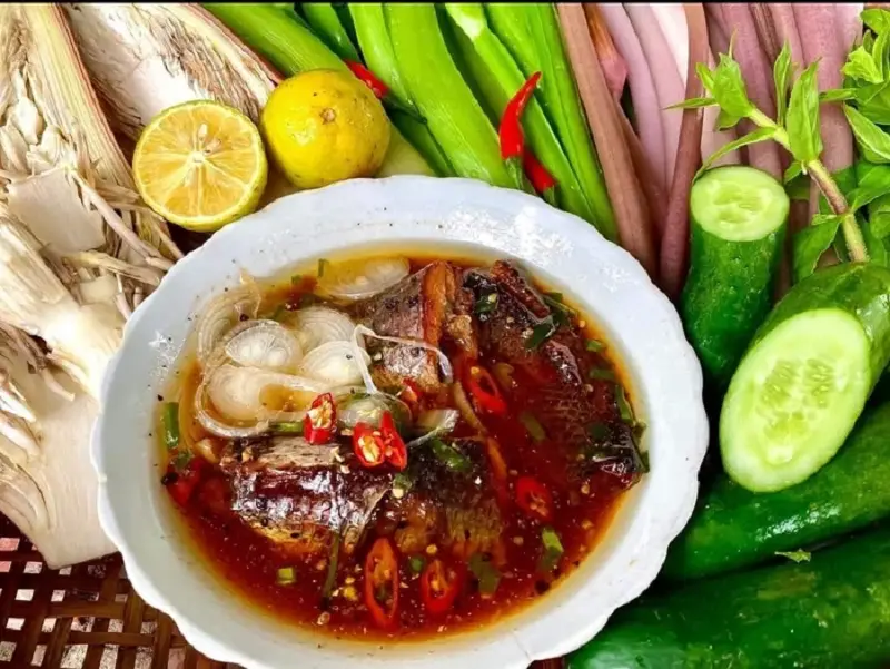 Ngon ngọt mắm cá lóc kho nước cốt dừa cực hao cơm