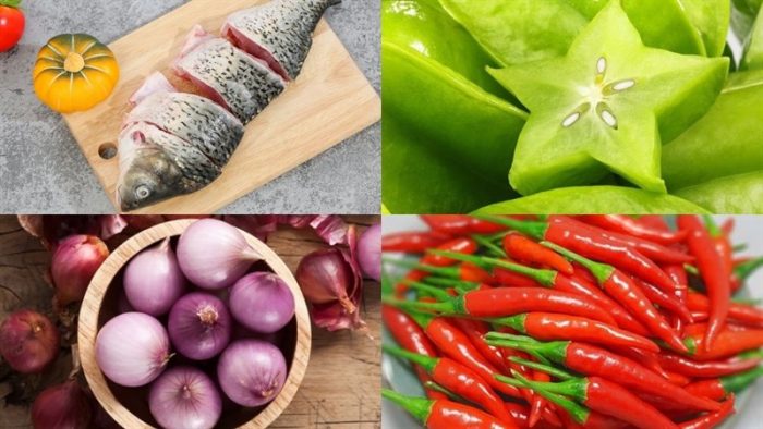 Nguyên liệu món cá hấp khế siêu ngon