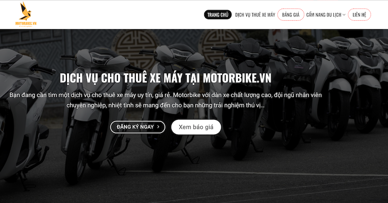 Dịch vụ thuê xe máy tại Motorbike