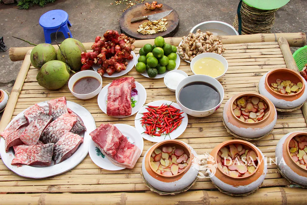 Gia vị kho cá làng Vũ Đại chuẩn bị hết sức kỳ công